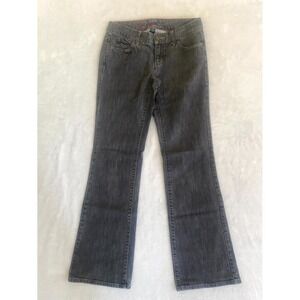 Tommy Hilfiger Freedom Bootcut Jeans Womens 2 Black Denim Cotton Stretch Hipster